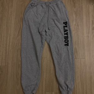 PLAYBOY X MISSGUIDED GREY SWEATPANTS